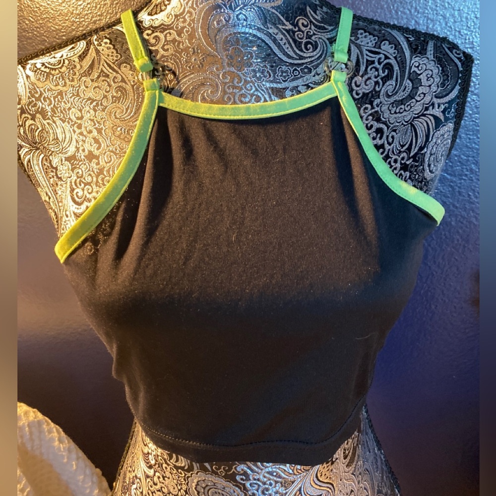 Y2K VINTAGE STRETCH CROP TOP S